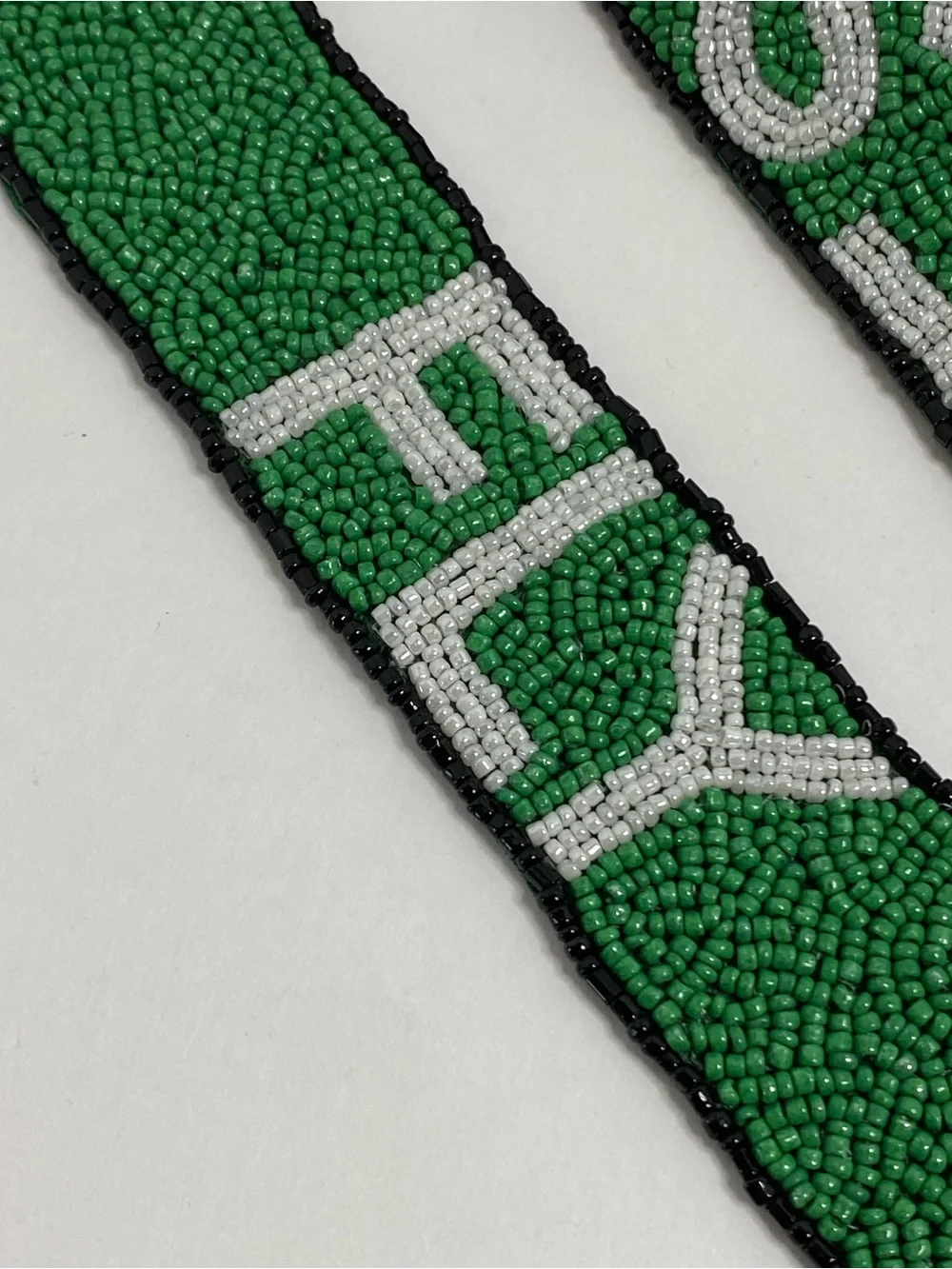 Philadelphia Eagles Lanyard Fly Eagles Fly Logo Beaded Kelly Green With Clips